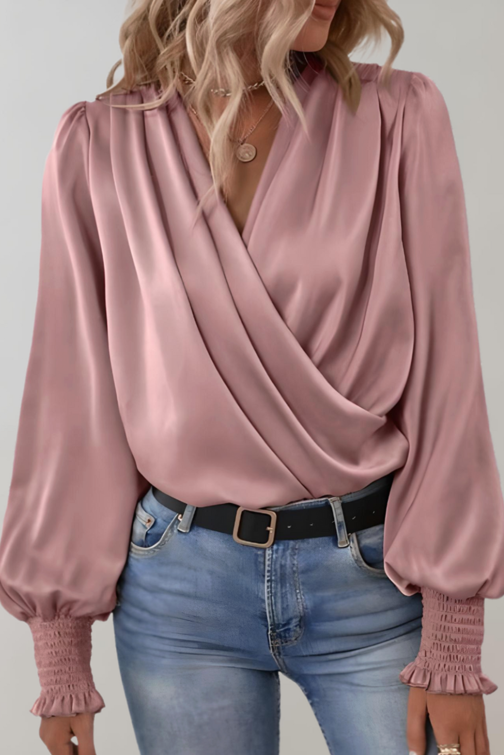 Quinn | Blusa Elegante de Manga Larga con Escote en V