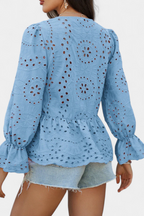 Kayden | Top Bohemio de Encaje con Corte Fluido